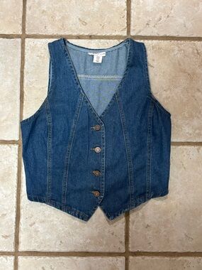 Cute little blue denim vest